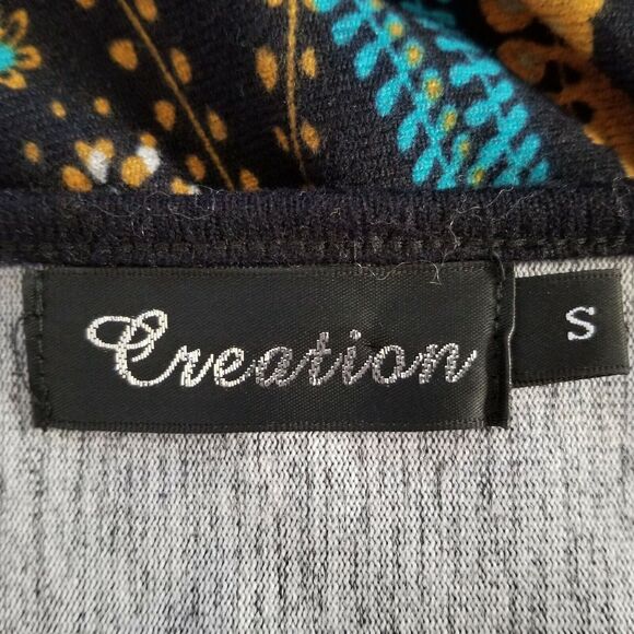 CREATION Women’s A- Line Black Tunic Dress Paisley Print - Size S - Picture 4 of 5